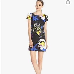 Milly Midnight Floral Short sleeve Chloe Dress, Size 6